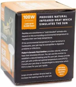 fluker's 100 watt ceramic heat emitter